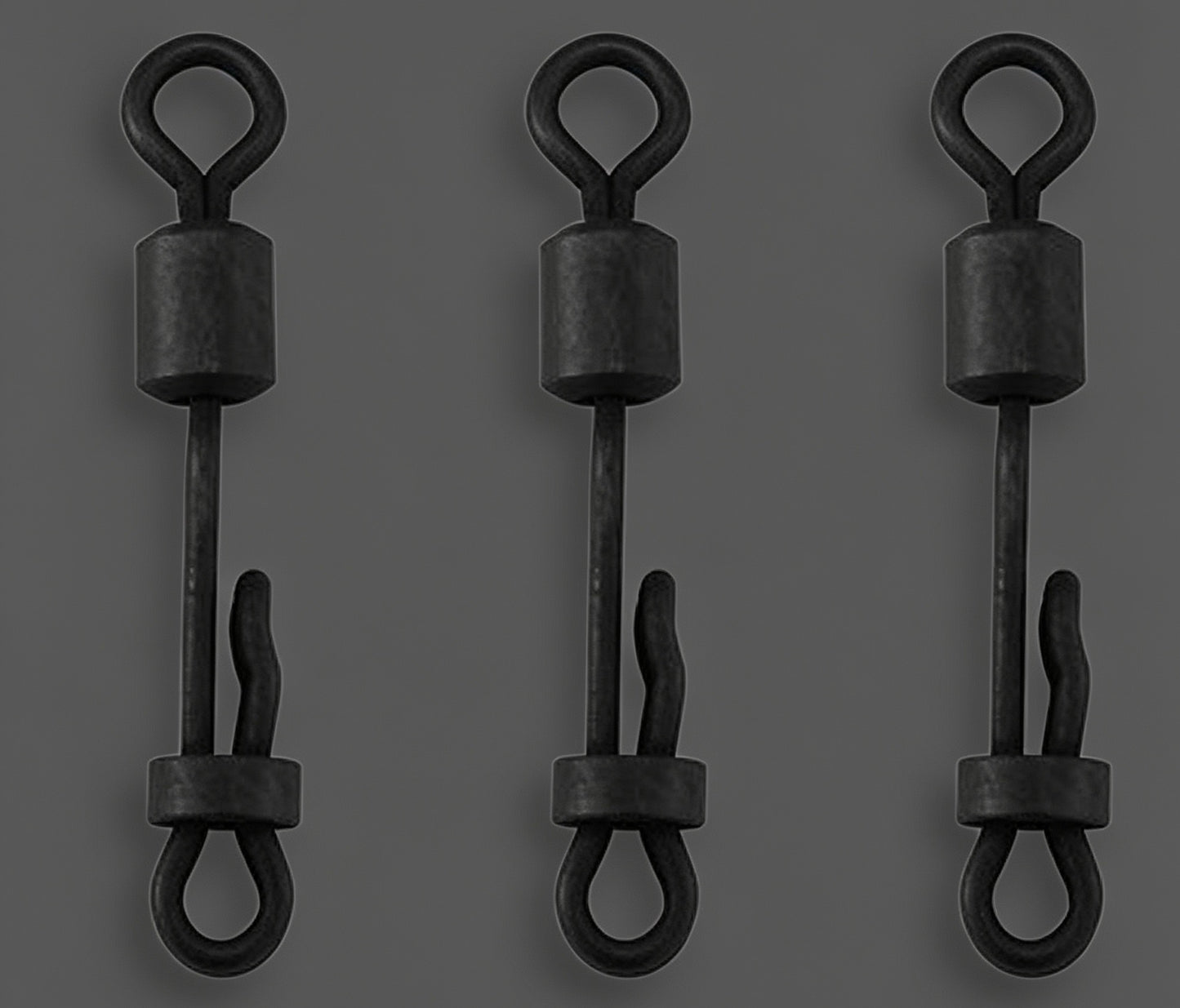 Clam Lock Swivels Size 8 x 10 Matt Black