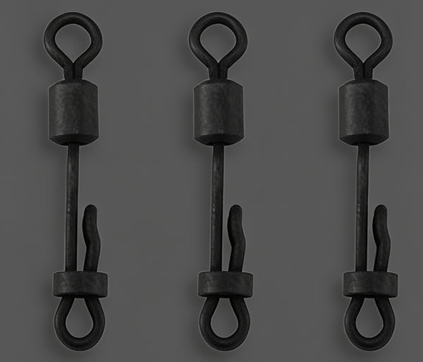 Clam Lock Swivels Size 8 x 10 Matt Black